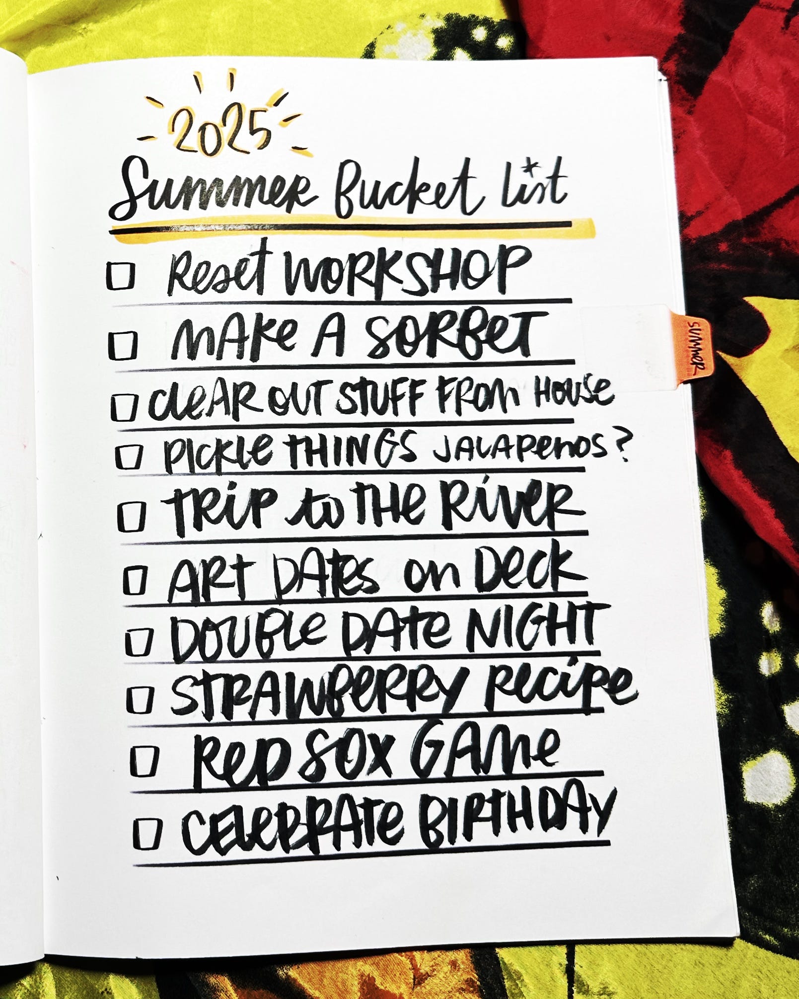 Summer Bucket List 2025 - by Tracy Benjamin