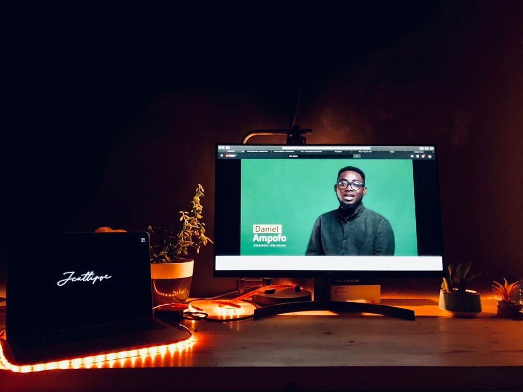 Daniel Ampofo work setup