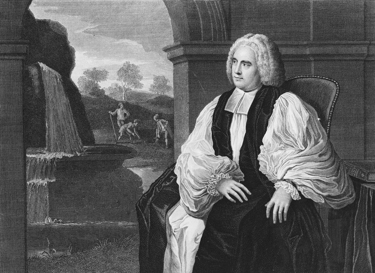 O Reverendíssimo George Berkeley, Senhor Bispo de Cloyne na Irlanda,  gravado por William Skelton, 1800