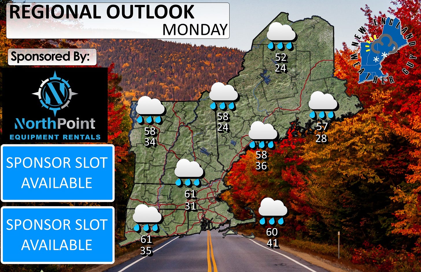 May be an image of map and text that says 'REGIONAL OUTLOOK MONDAY Sponsored By: 52 24 NorthPoint EQUIPMENT RENTALS 58 24 58 34 SPONSOR SLOT AVAILABLE 57 28 58 36 61 31 SPONSOR SLOT AVAILABLE 61 35 60 41 ンチラッイストパン'