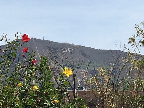 Santa Paula Inn exterior, view of South Mountain