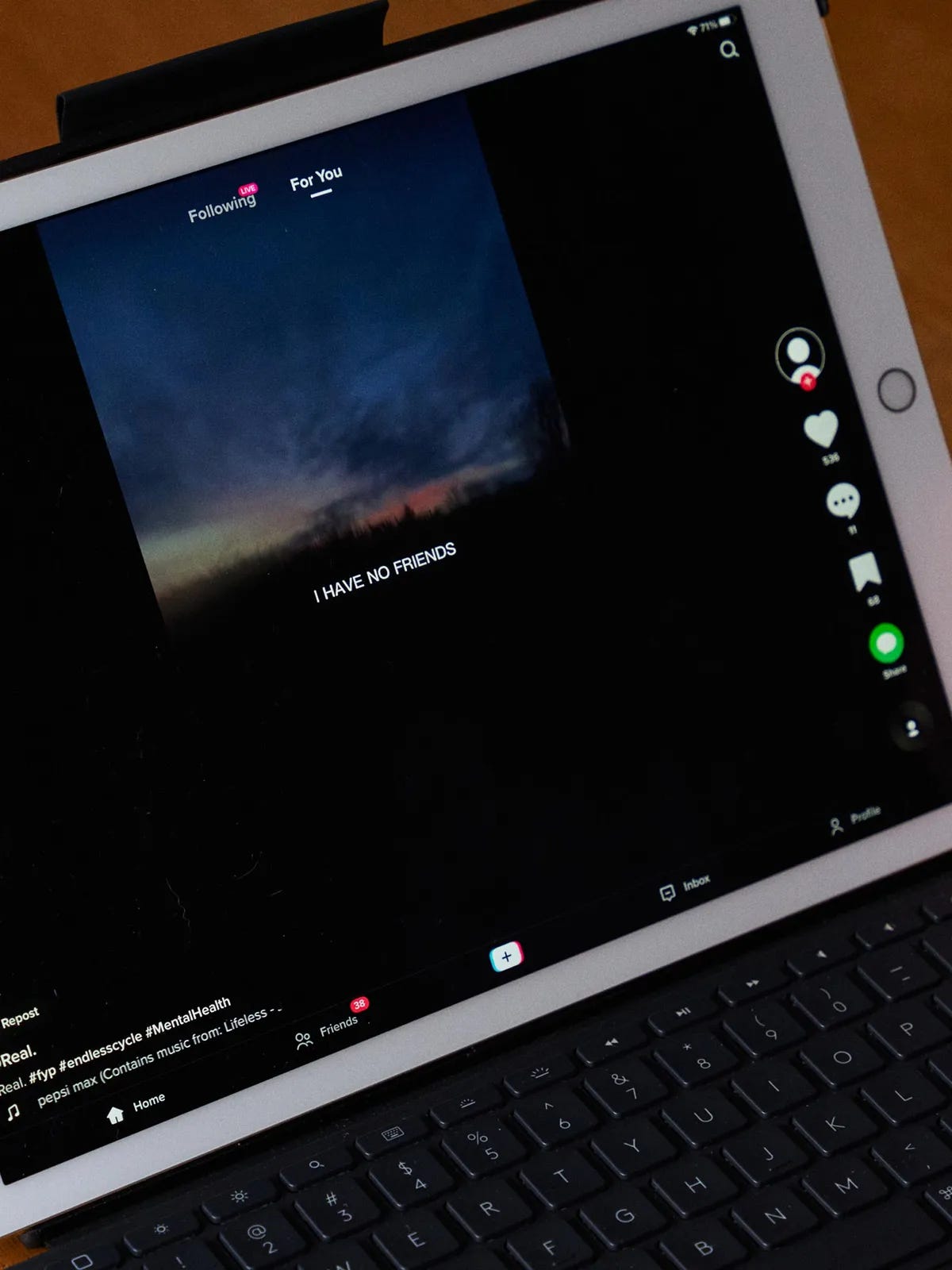 A still from a video in Chase’s TikTok feed, shown in 2023.