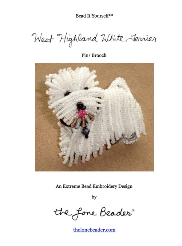 bead embroidery pattern for sale on etsy beaded westie terrier dog pin pendant bead embroidery pattern for sale on etsy beaded westie terrier dog pin pendant