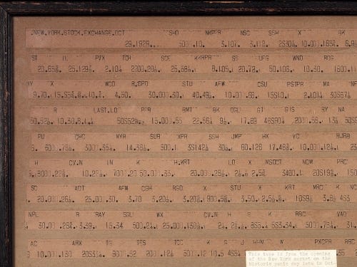 Crash of 1929 Ticker Tape | Museum of American Finance Crash of 1929 Ticker Tape | Museum of American Finance