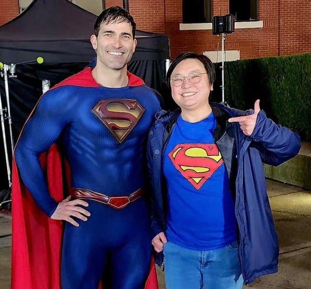 Superman taking a picture with a fan. : r/superman