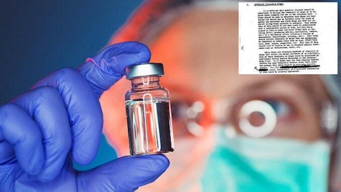 Leaked CIA docs reveal government put mind control drugs in vaccines.