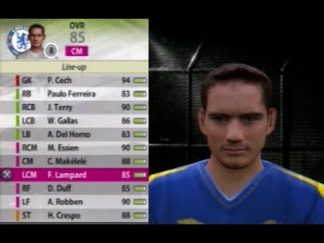 Fifa 06 Chelsea Squad Terry Lampard Robben Crespo Cech Gallas Essien Drogba  Duff Cole