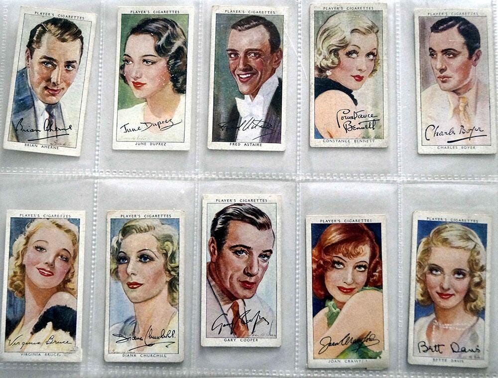 Full Set of 50 Cigarette Cards: Film Stars Third Series (1938) by Various  at The Book Palace