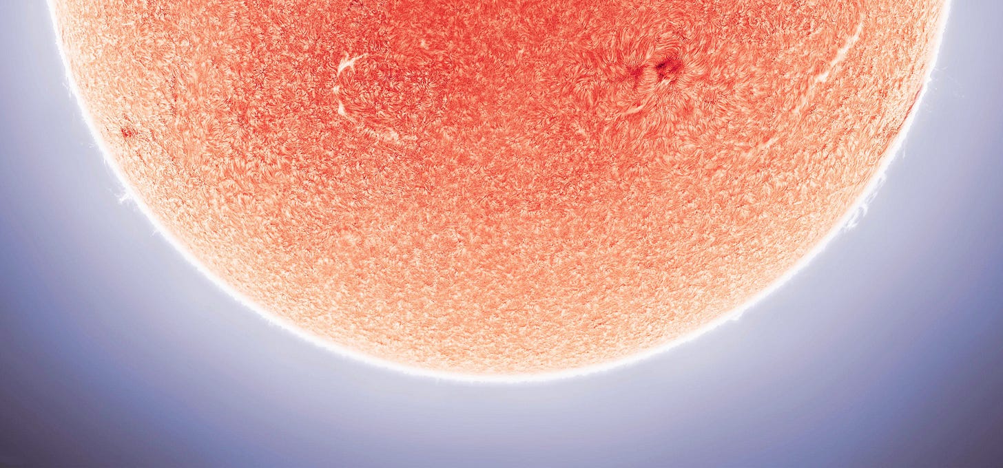 Fotografia da superfície solar