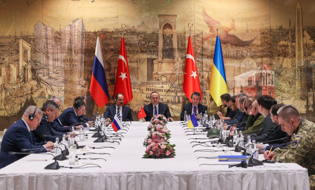 Ukrainian and Russian delegations in Istanbul 29 March Ukrainian and Russian delegations in Istanbul 29 March