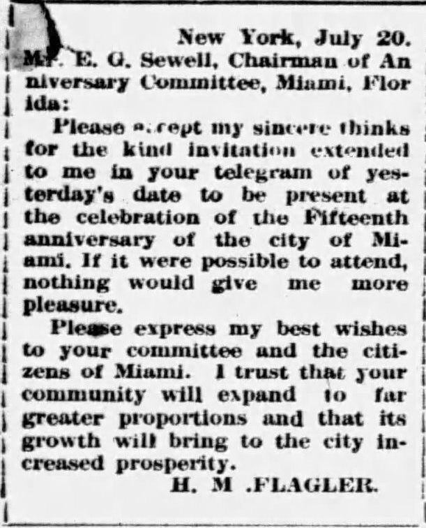  Figure 1: Henry Flagler's Letter in 1911