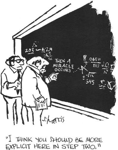 Then a Miracle Occurs. Copyrighted artwork by Sydney Harris Inc. All... |  Download Scientific Diagram