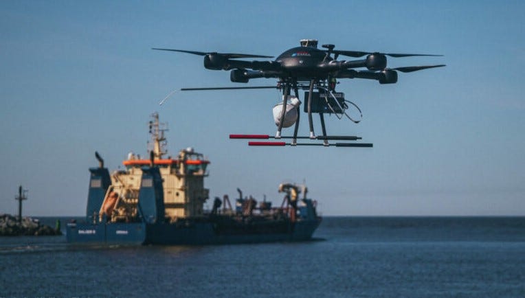 Innovative drone tracking of ship emissions at the Port of Klaipėda -  SOM-INNPORT