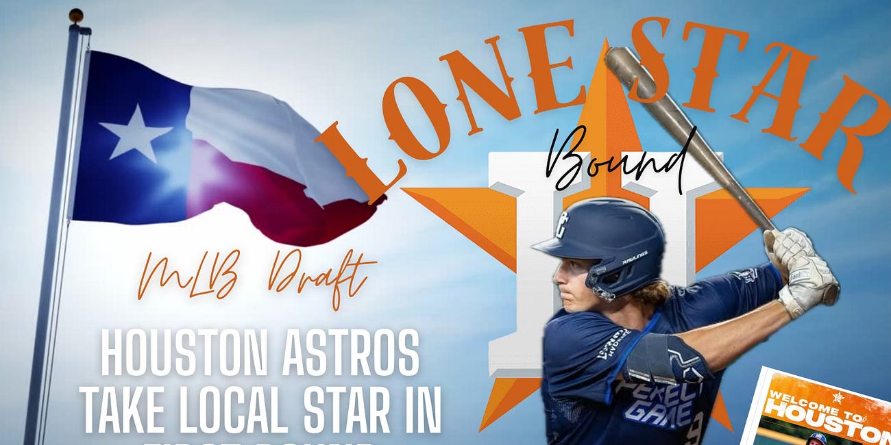 "I Know They Whip the Mariners..." Mount Vernon Star is an MLB First Round Pick and an Instant Astros Legend