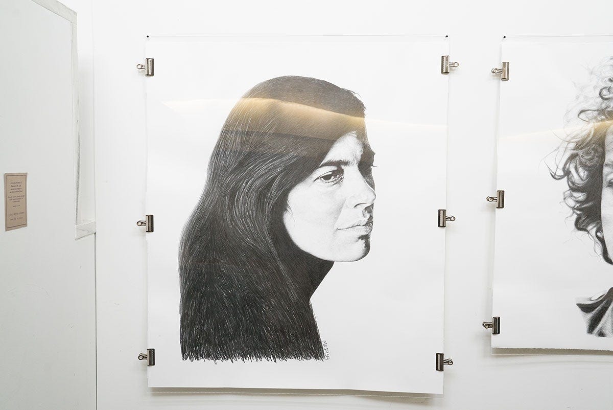 Pencil drawing of Susan Sontag Pencil drawing of Susan Sontag