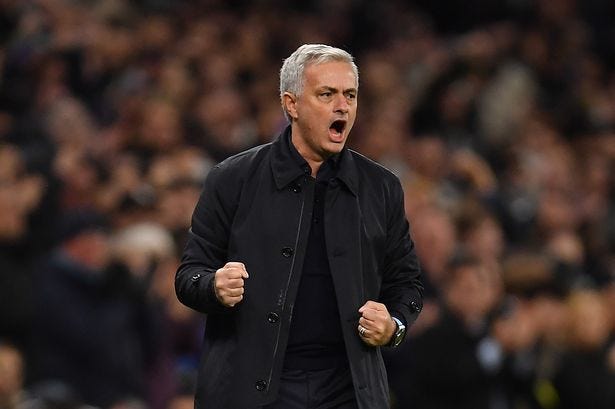 How Jose Mourinho celebrated Harry Kane's equaliser for Tottenham vs  Olympiacos - football.london