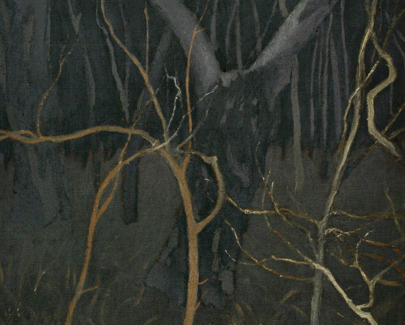 Detail - Bomen bij valavond, 1924