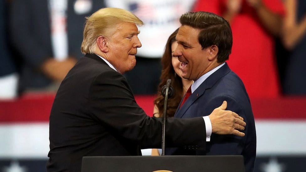 Donald Trump warns Ron DeSantis against 2024 presidential bid - BBC News