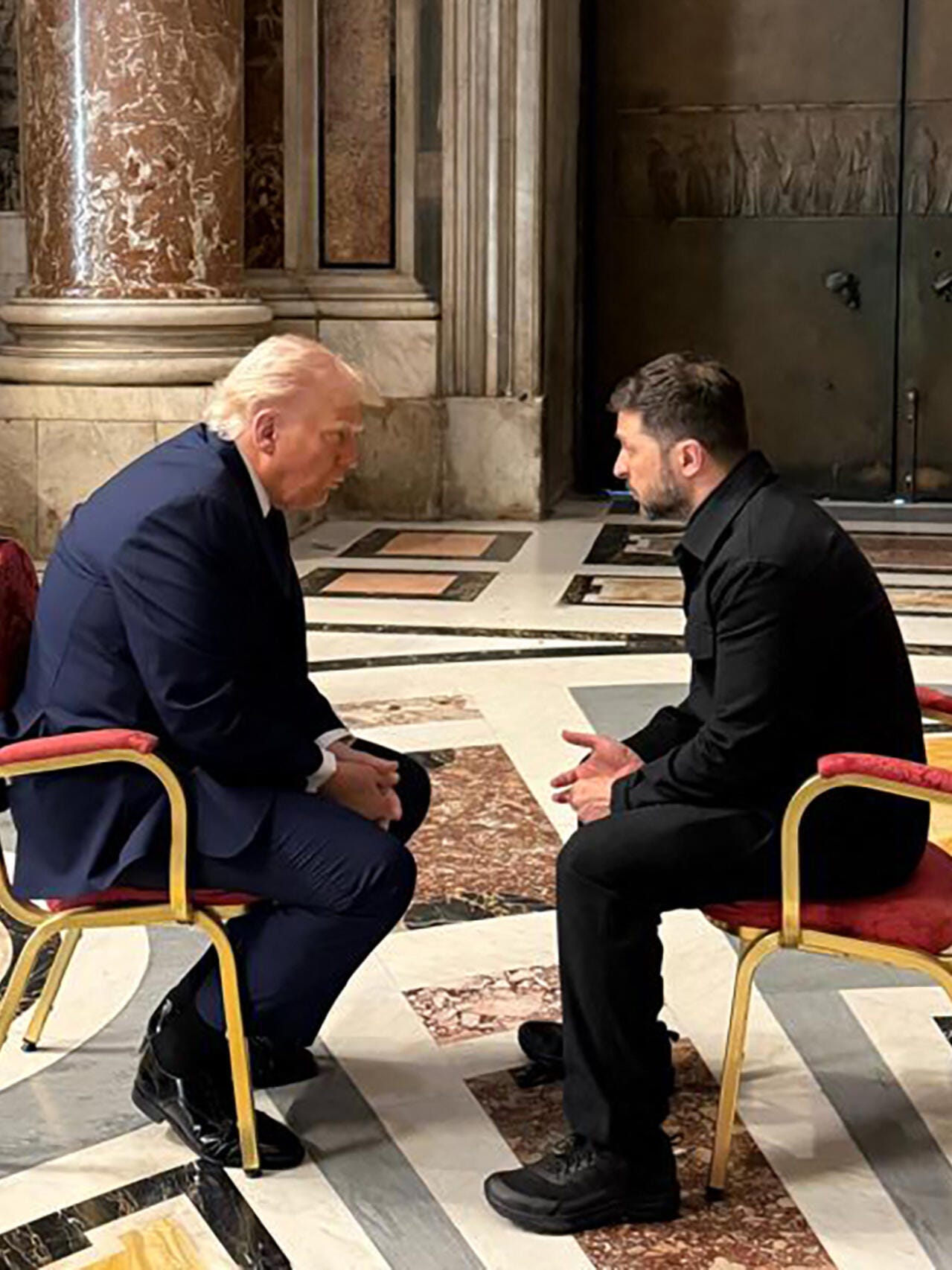 Trump, Zelensky meet one-on-one in Vatican basilica to seek peace in Ukraine