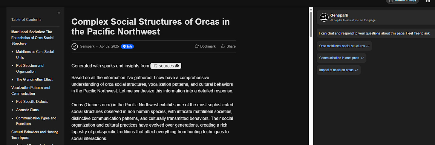 Agentic Deep Research in Genspark - sample task Agentic Deep Research in Genspark - sample task