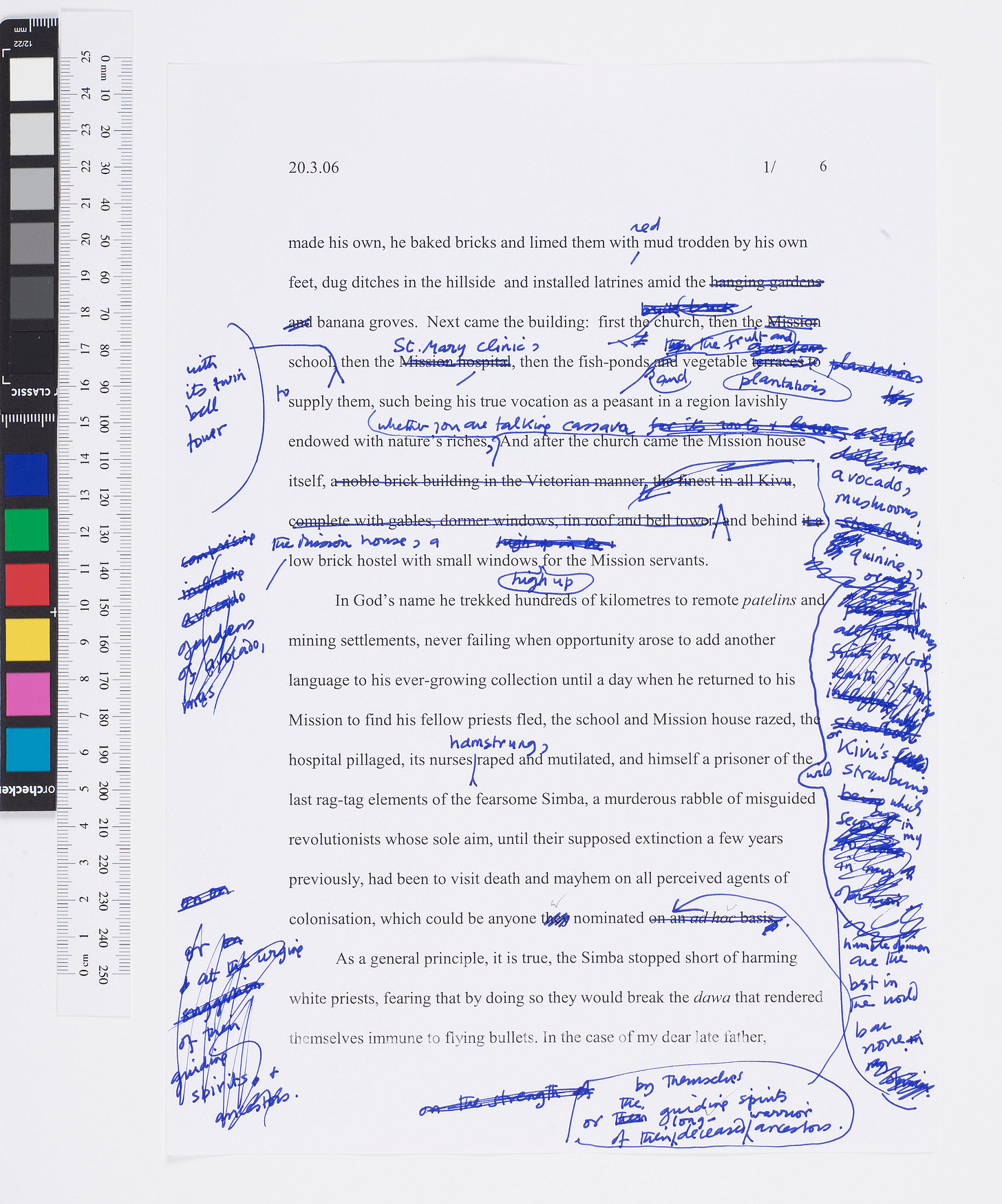 26 Mission Song (c) John le Carré, reproduced by permission. Bodleian Library, MS le Carre 544