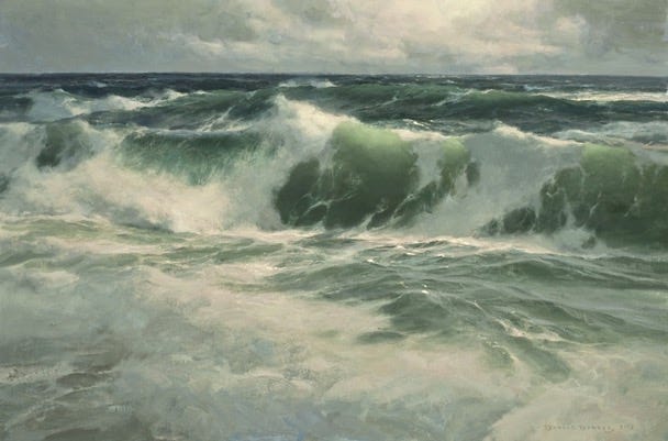 A large waves crashing against a body of water

AI-generated content may be incorrect.