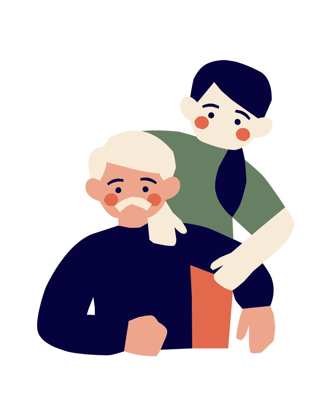 Helping a client feel how to move their shoulder.