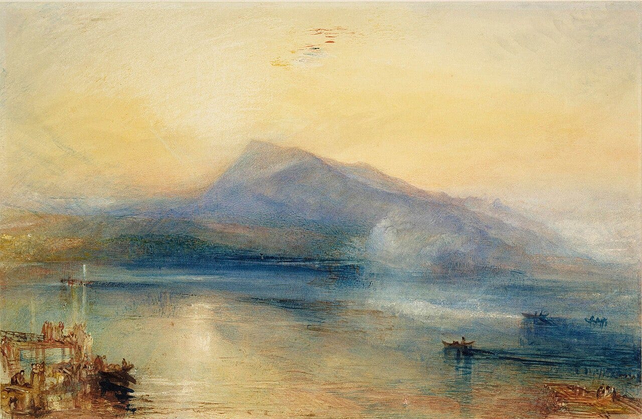 Turner watercolor of light and atmosphere Turner watercolor of light and atmosphere