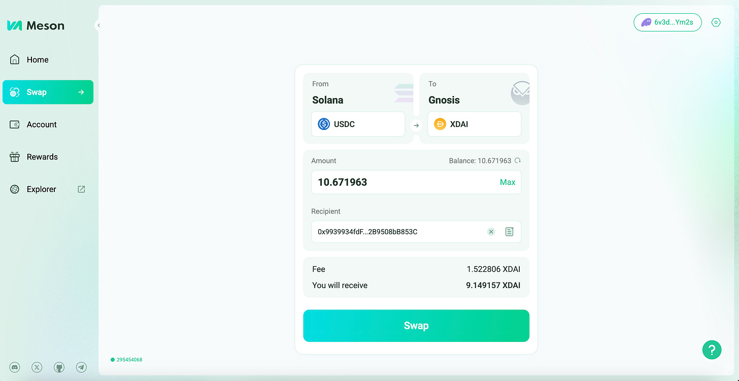 Meson Finance - Recipient Address Meson Finance - Recipient Address
