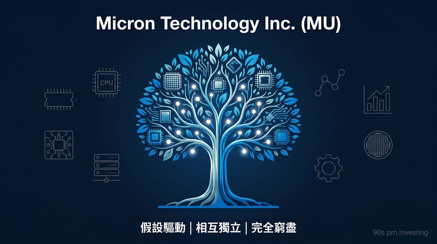 Micron MU 藍色半導體樹封面，中文 MECE 標語