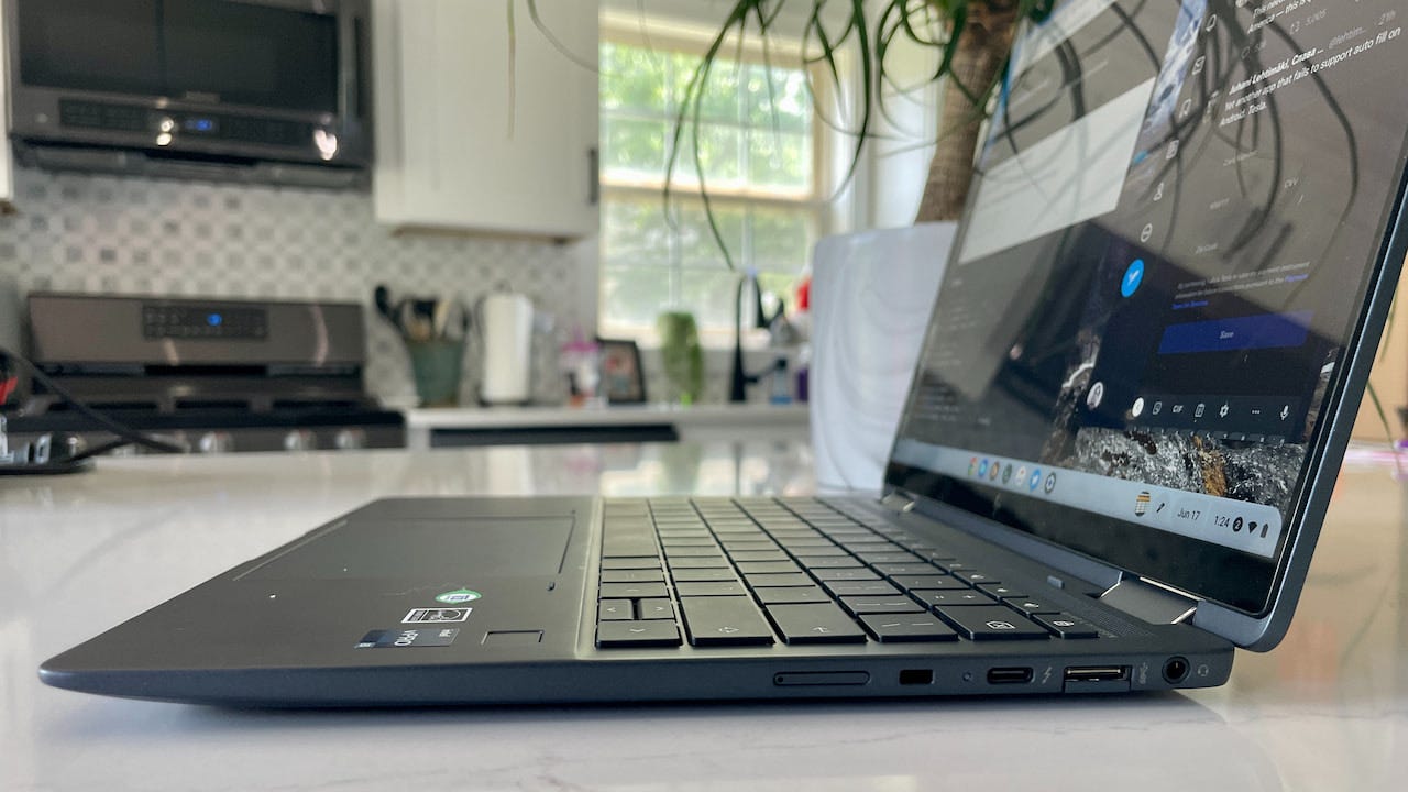 HP Elite Dragonfly Chromebook right side