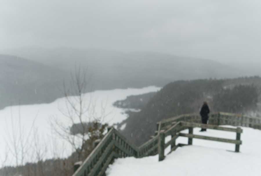 An out-of-focus photograph showing a snowy valley, taken by Tim Murray-Browne An out-of-focus photograph showing a snowy valley, taken by Tim Murray-Browne