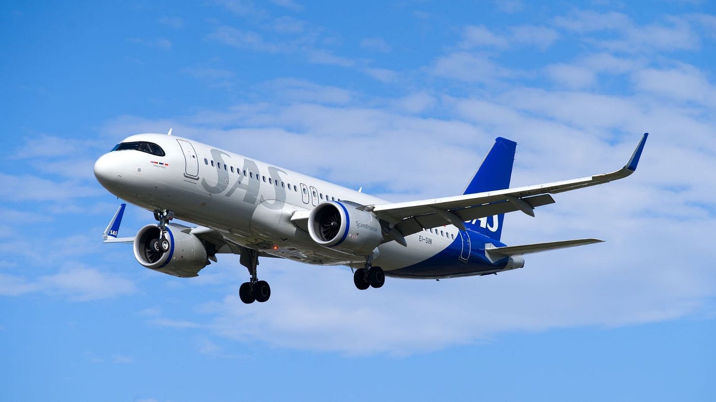 SAS Copenhagen hub aircraft