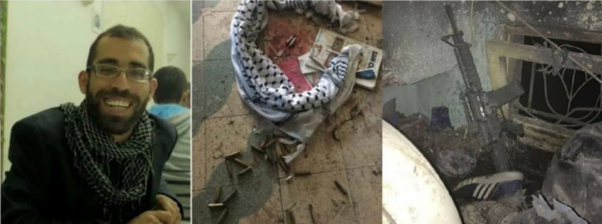 Basil Al-Araj and his possessions at the site of his martyrdom. Basil Al-Araj and his possessions at the site of his martyrdom.