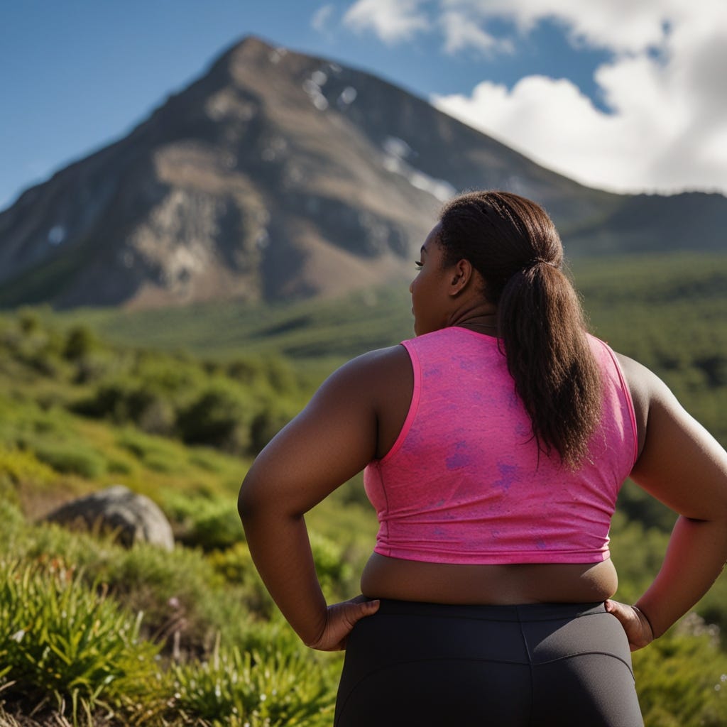 African American woman staring at a distance and looking overwhelmed