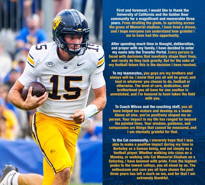 Fernando Mendoza releases official statement on entering the transfer portal