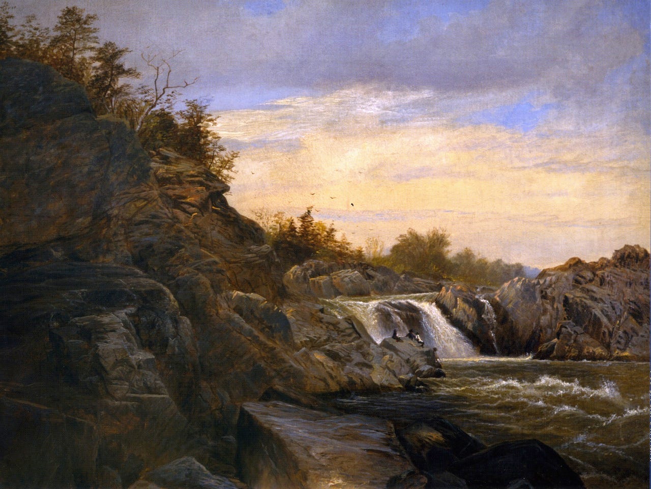 The Great Falls of the Potomac River Painting | Gilbert Munger Oil Paintings