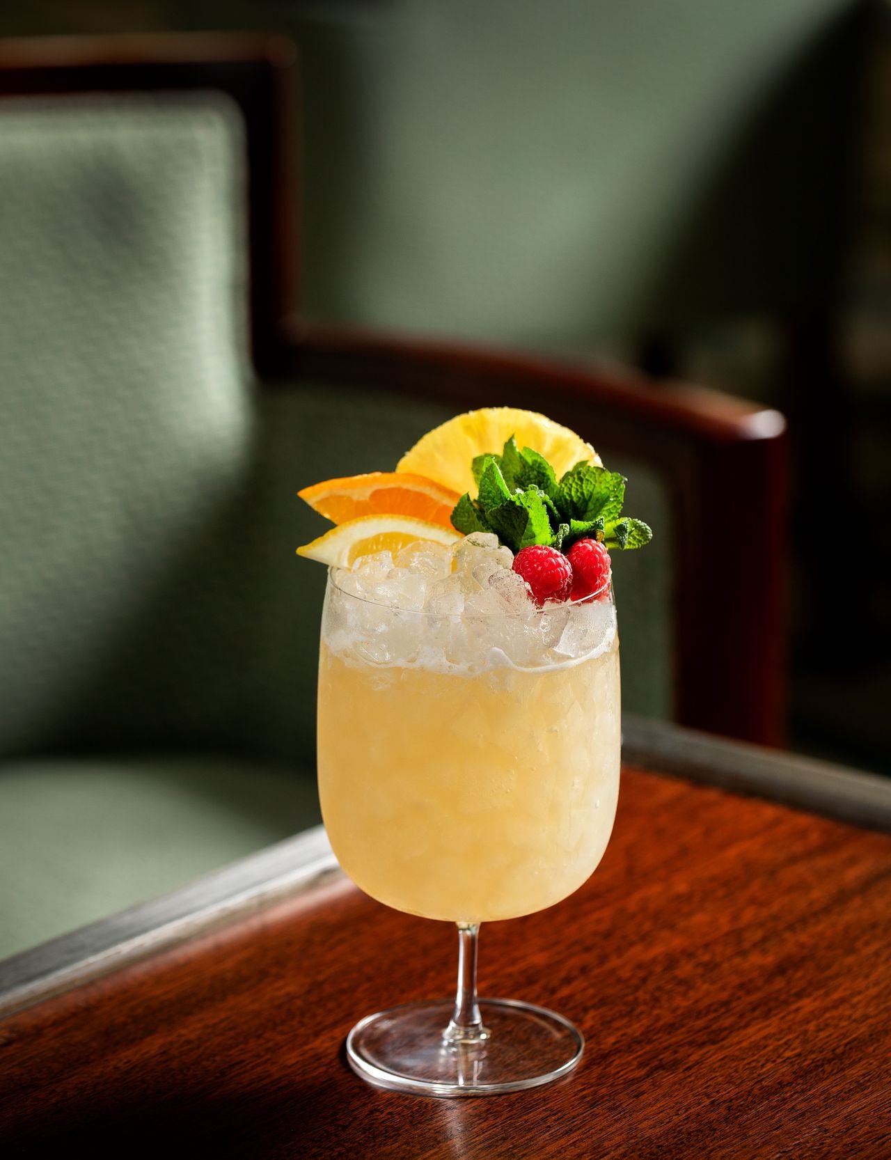 Image may contain Drink Cocktail Alcohol Beverage Mojito Vase Plant Pottery Potted Plant Jar and Lemonade