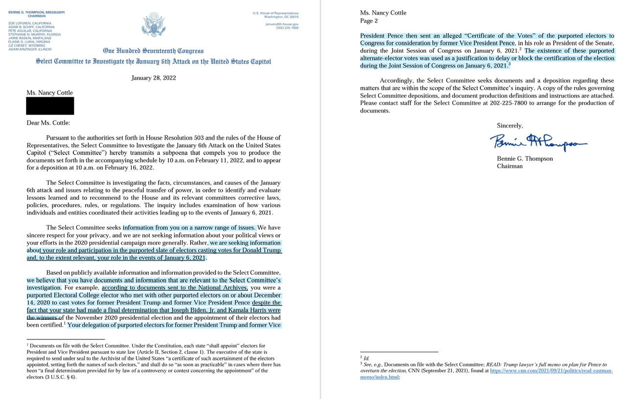 The House Select Committee on Jan6th issued additional subpoenas re ...