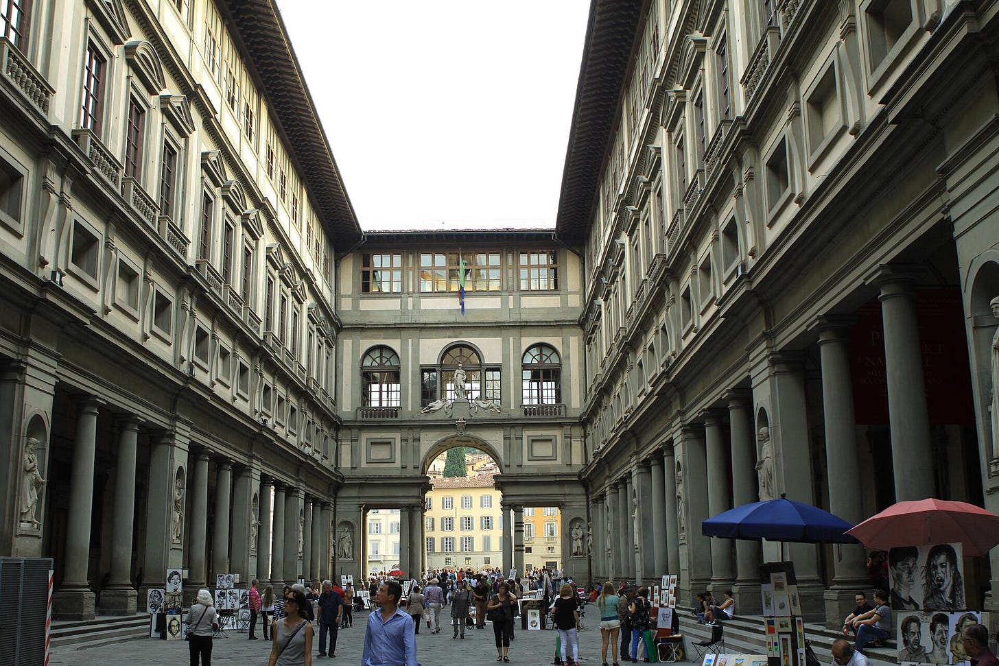 The exterior of the Uffizi Gallery in Florence The exterior of the Uffizi Gallery in Florence