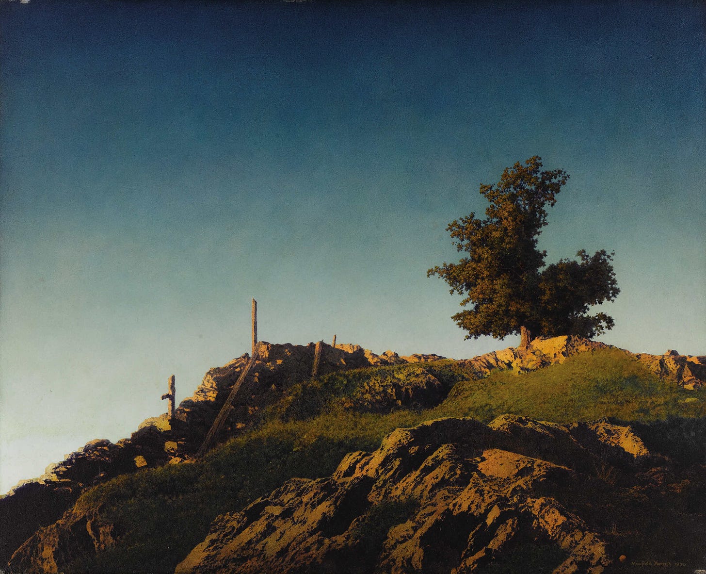 Maxfield Parrish: Sugar Hill, Late Afternoon Archival Quality Fine Art Print