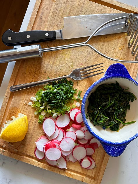 Crispy new potato salad ingredients