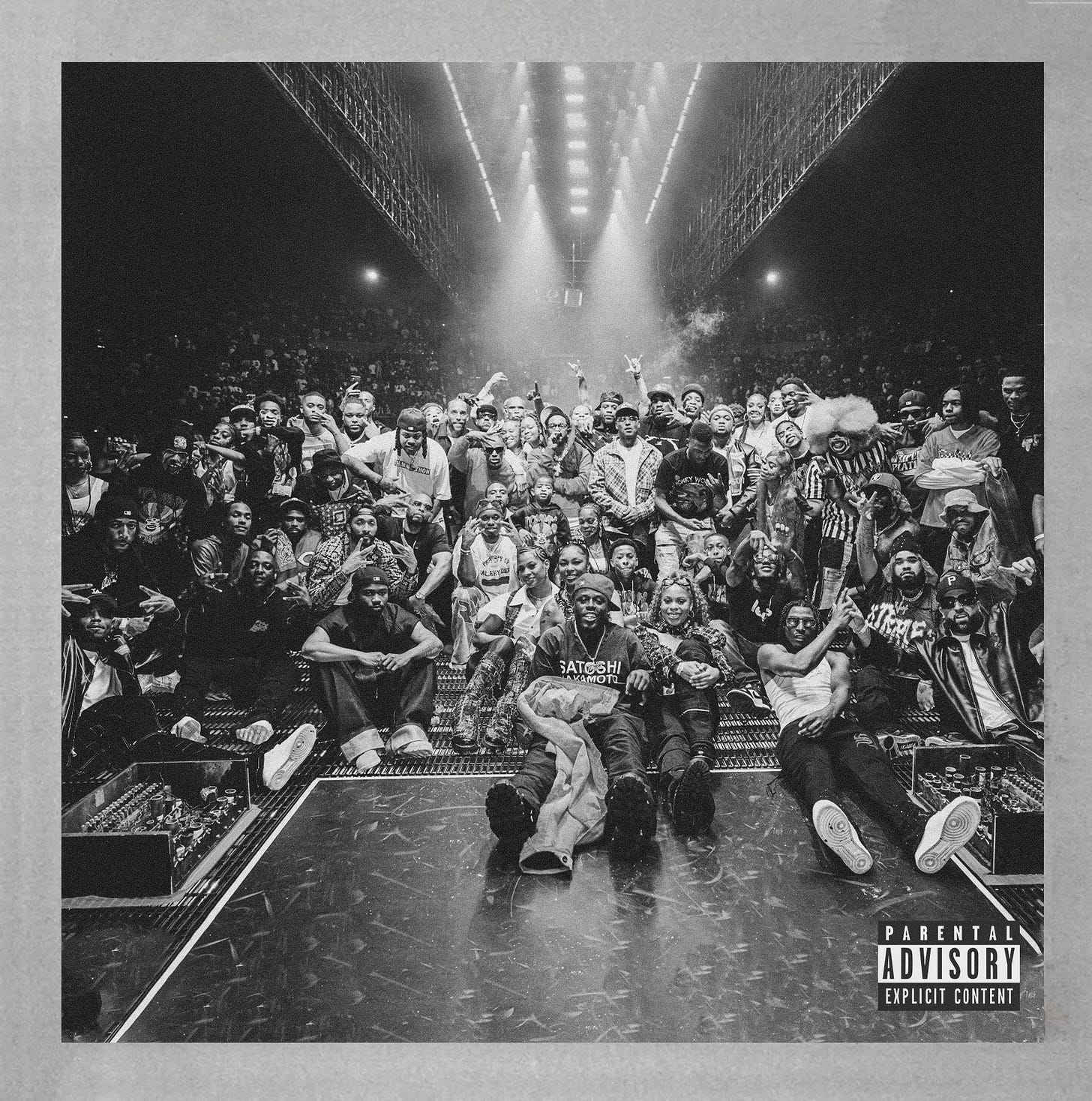 Aftermath of "The Pop Out", the 2024 Juneteenth show by Kendrick Lamar and guests in Los Angeles. Although the framing and Parental Advisory sticker suggest a thematic echo of To Pimp a Butterfly, this confected album cover does not exist. Thank #BlackTwitter for this.