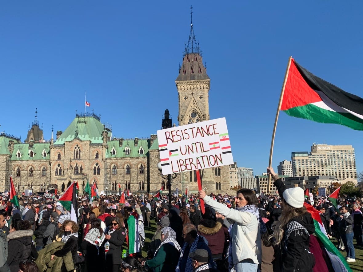 Pro-Palestinian marches held across Canada, the world | CBC News
