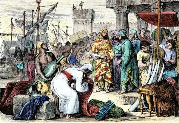 Ancient Phoenician Traders in a Mediterranean Seaport Print. Art Prints,  Posters & Puzzles from North Wind