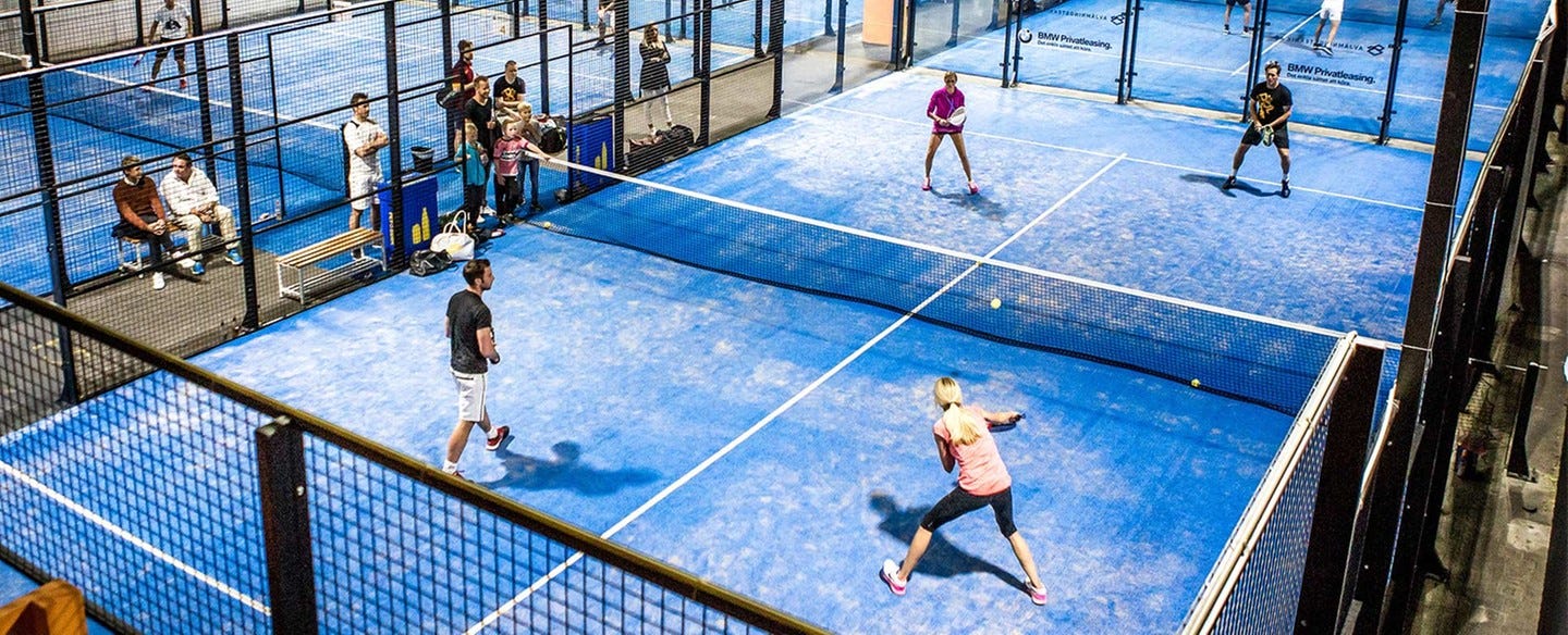 People playing padel