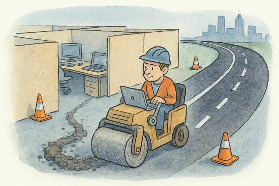 A cartoon of a person on a road

AI-generated content may be incorrect.