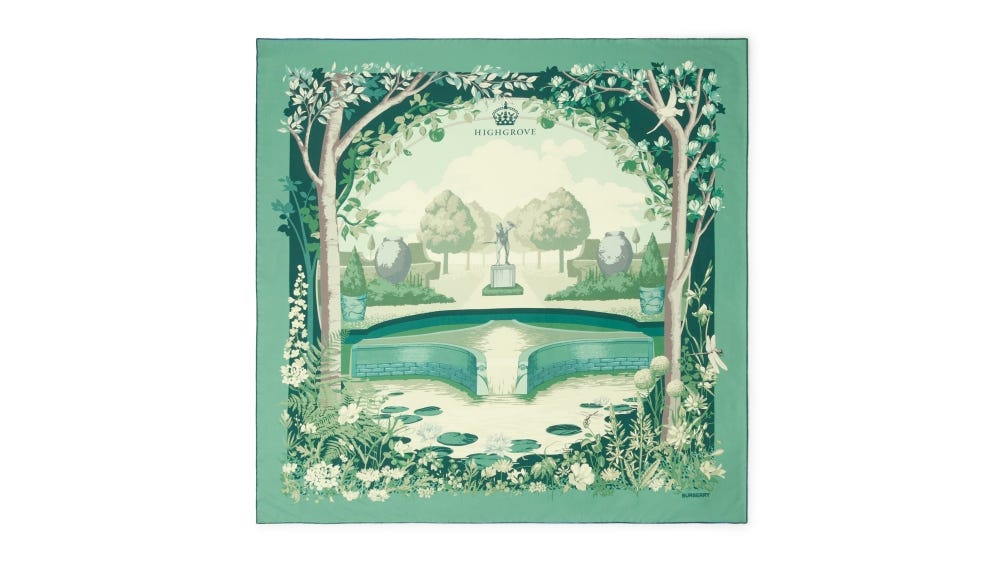 Burberry Designs Special Scarf With Highgrove Gardens for Coronation – WWD