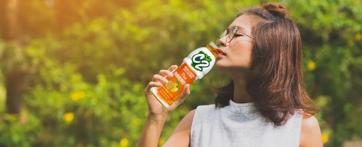 Drinking C2 Plus Immuno-C