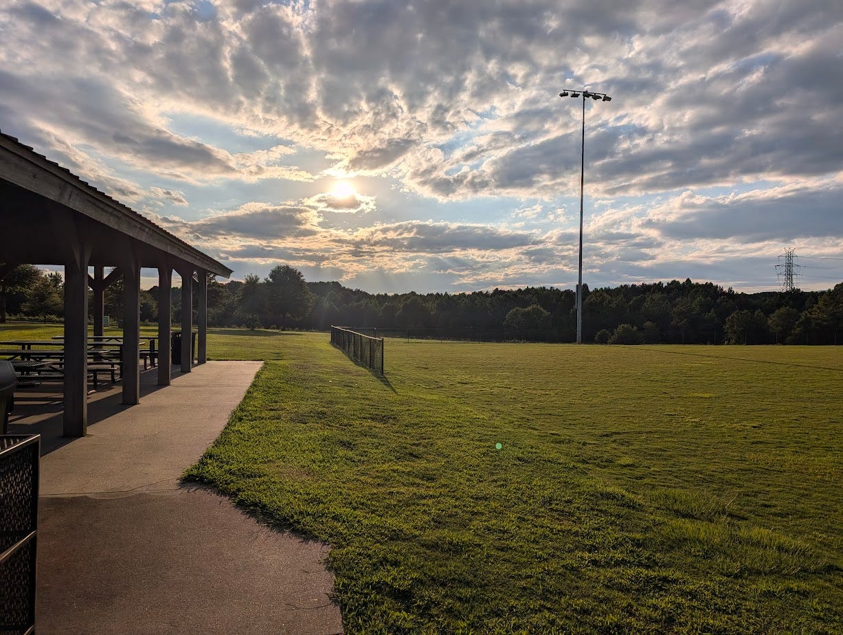 Evening at Holsten Creek Park in Inman, Sc